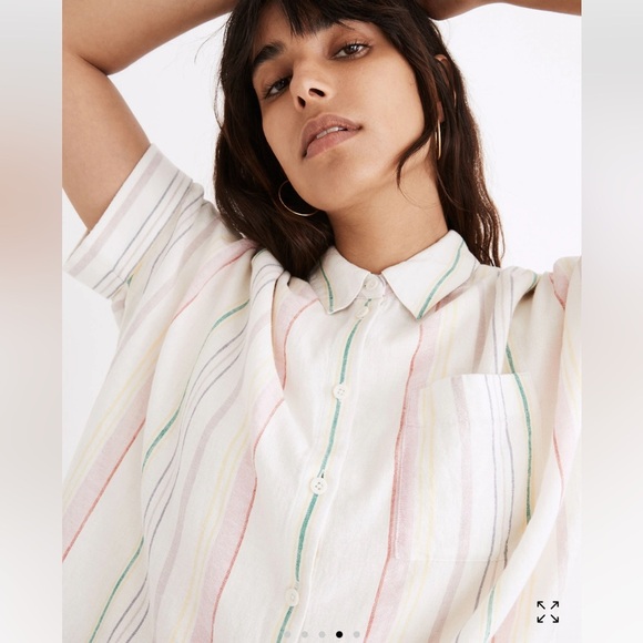 Madewell Multicolor Striped Button Down Shirt - Picture 4 of 13